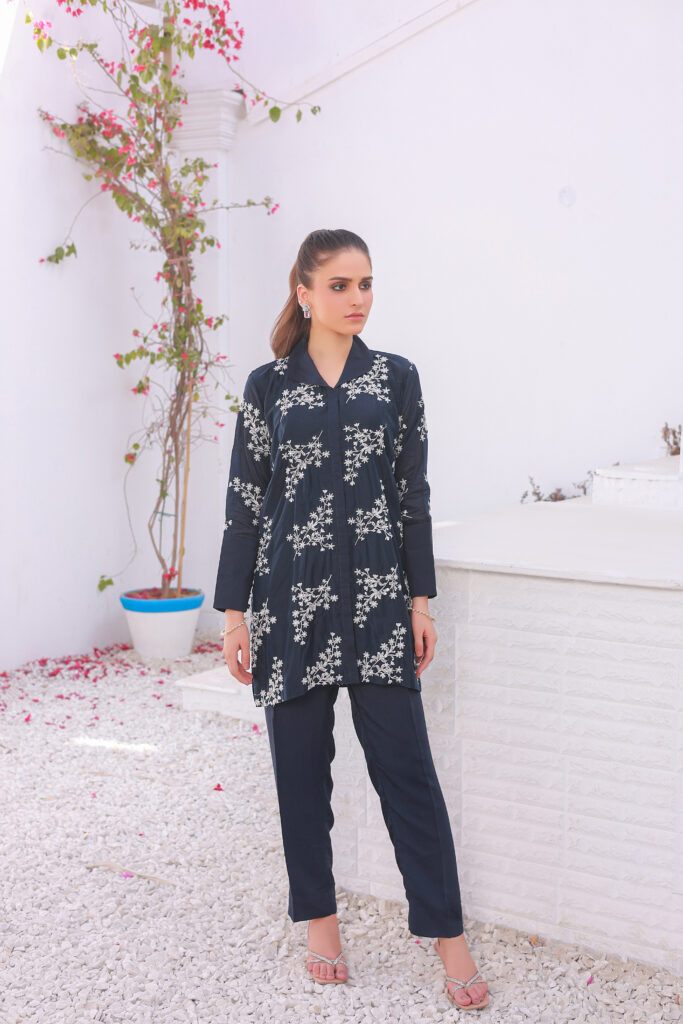 Hand Work Embroidered Semi-Formal Co-ord-Set